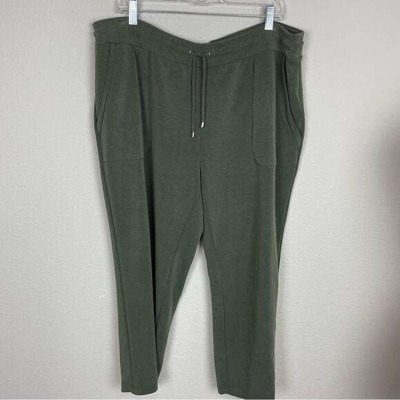 Chico's Zenergy Green Knit Pull On Joggers 3R - Picture 1 of 6